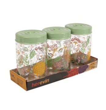 3'lü 660 cc Desenli Kavanoz