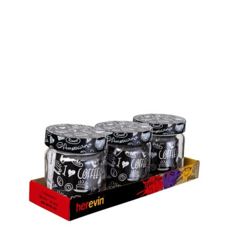 3 x 425 cc Decorated Jar Set