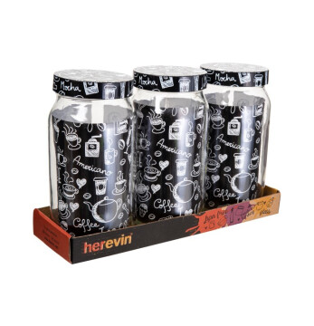 3 x 1000 cc Decorated Jar Set