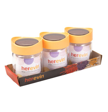 3 x 425 cc Desenli Kavanoz Seti