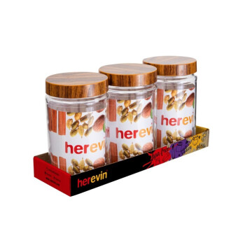 3 x 660 cc Decorated Jar Set