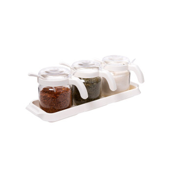 3 x 425 cc Spice Jar with Spoon Set