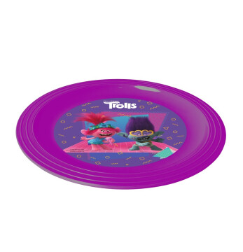 Licensed Decorated Plate - Trolls - World Tour POP