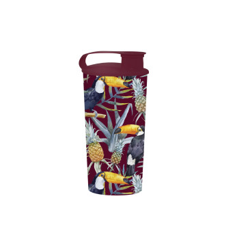 470 cc Desenli Kapaklı Bardak 