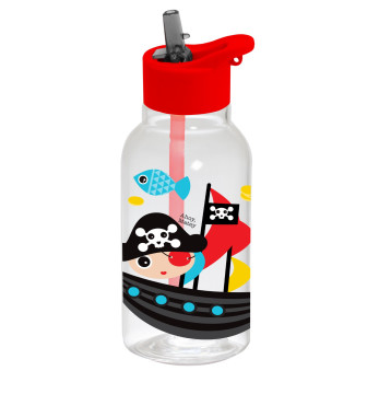 0,46 lt Decorated Water Bottle with Straw