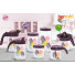 Mor Yaprak Desen Seri Glass